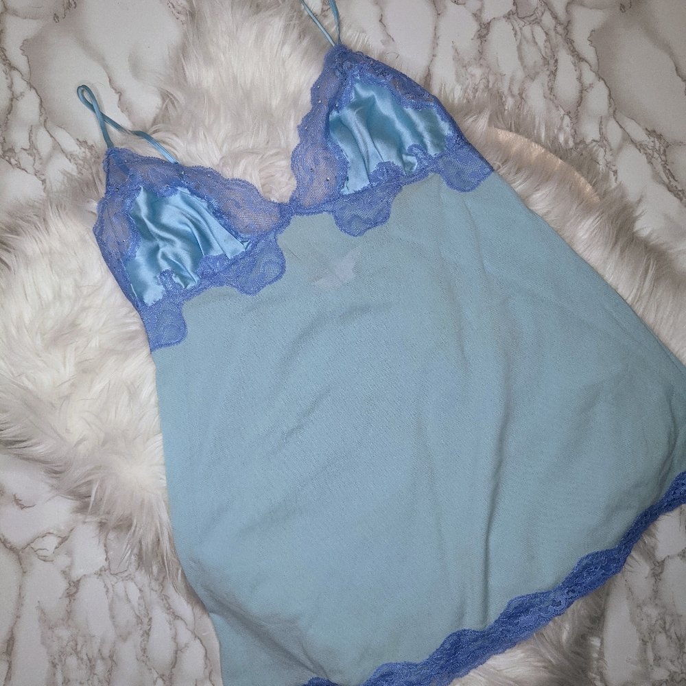Y2K Victoria's Secret Baby Blue Camisole Slip Size Small
